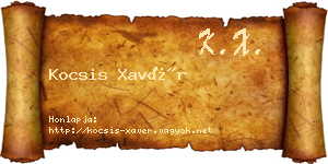 Kocsis Xavér névjegykártya